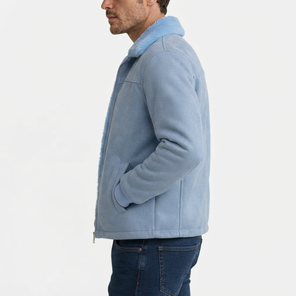 Daigle | Chaqueta con Cuello de Piel y Cierre Frontal