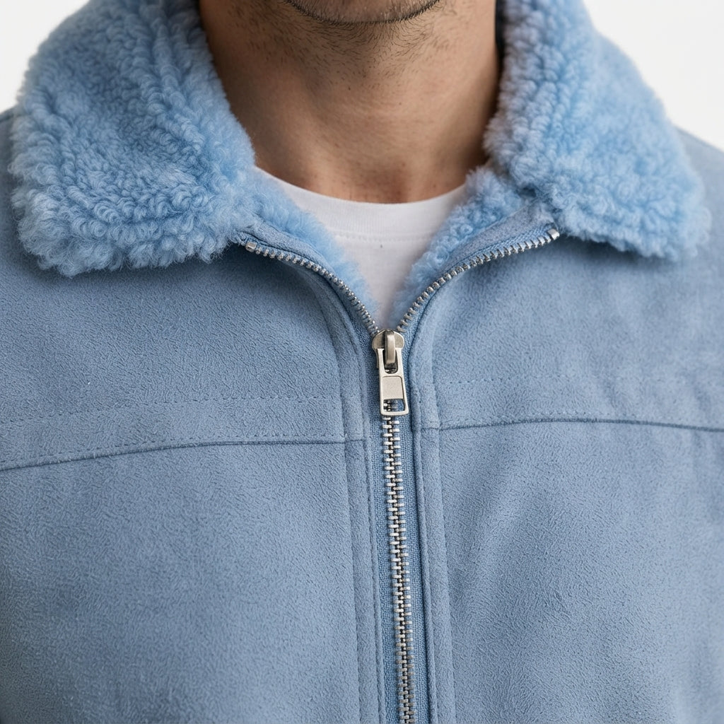 Daigle | Chaqueta con Cuello de Piel y Cierre Frontal