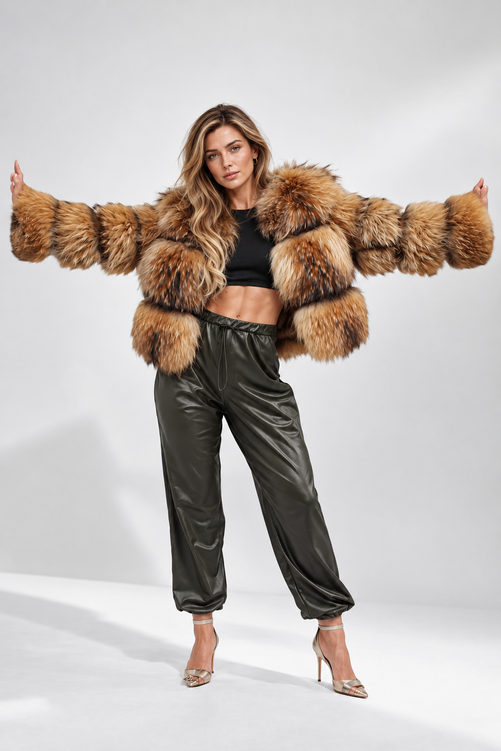 Giuliana | Chaqueta con Paneles de Piel Sintética