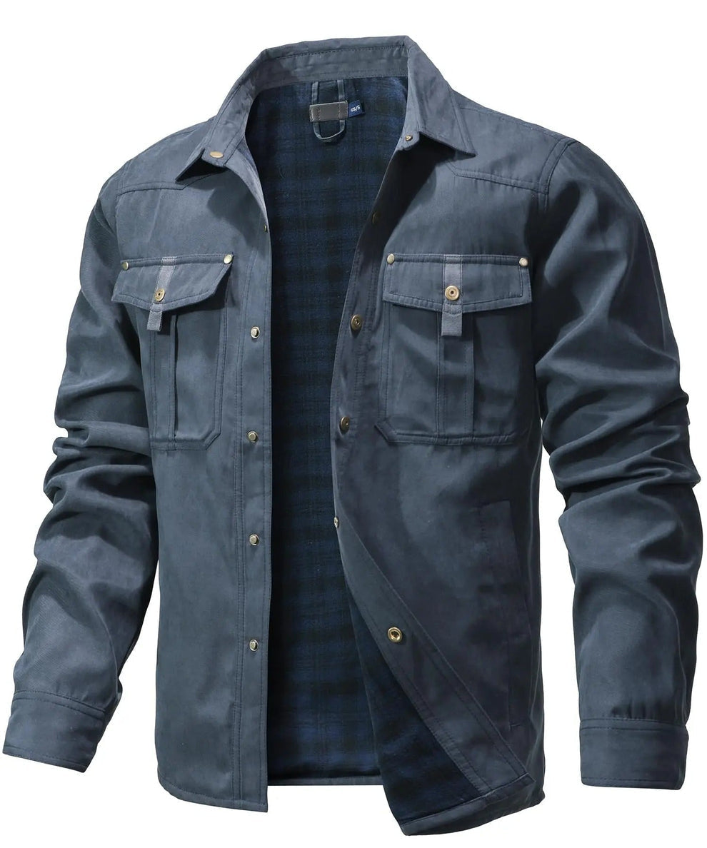Hartmundius | Camisa de Overshirt con Cierre a Presión