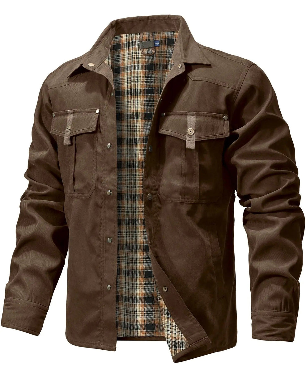 Hartmundius | Camisa de Overshirt con Cierre a Presión