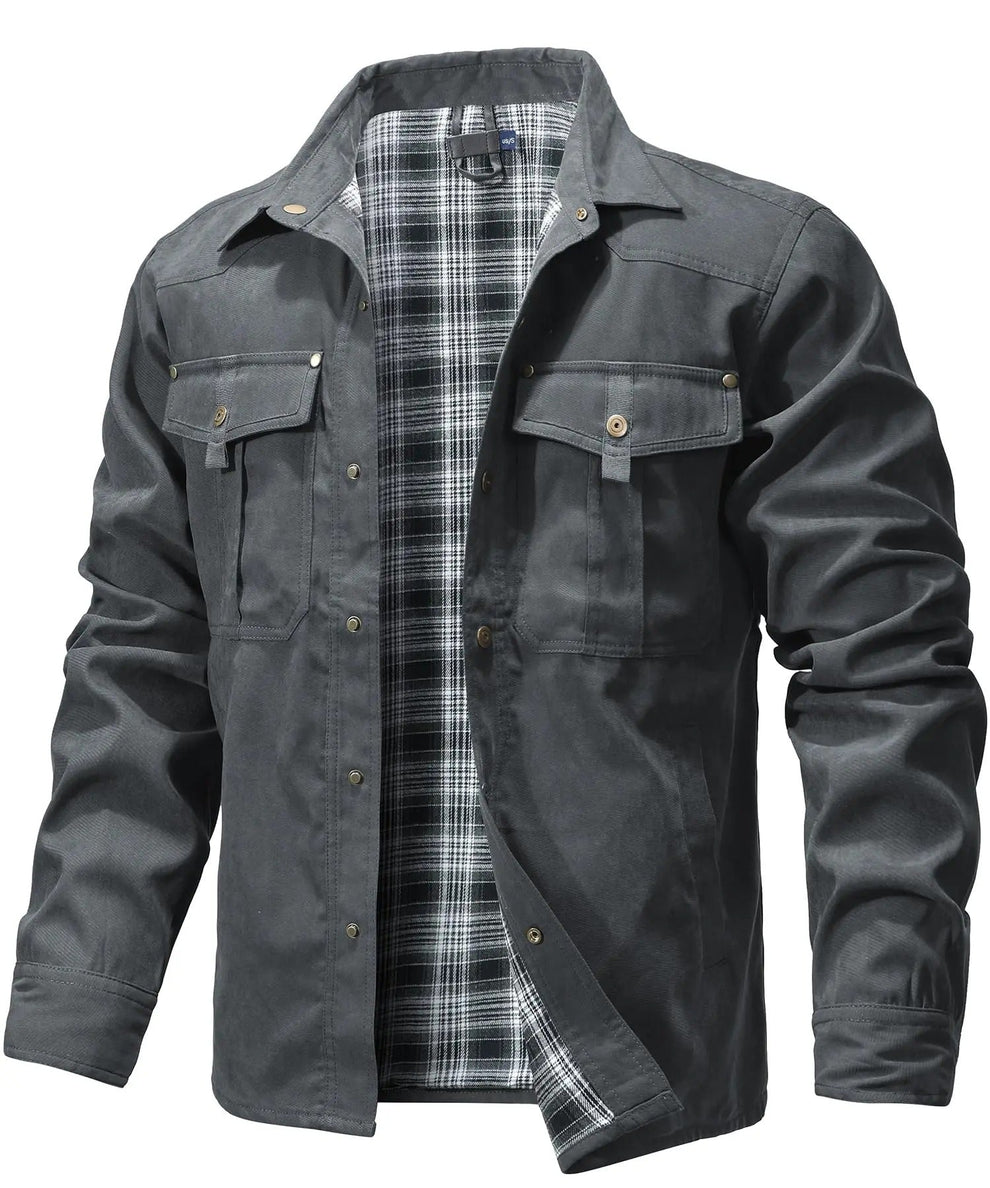 Hartmundius | Camisa de Overshirt con Cierre a Presión