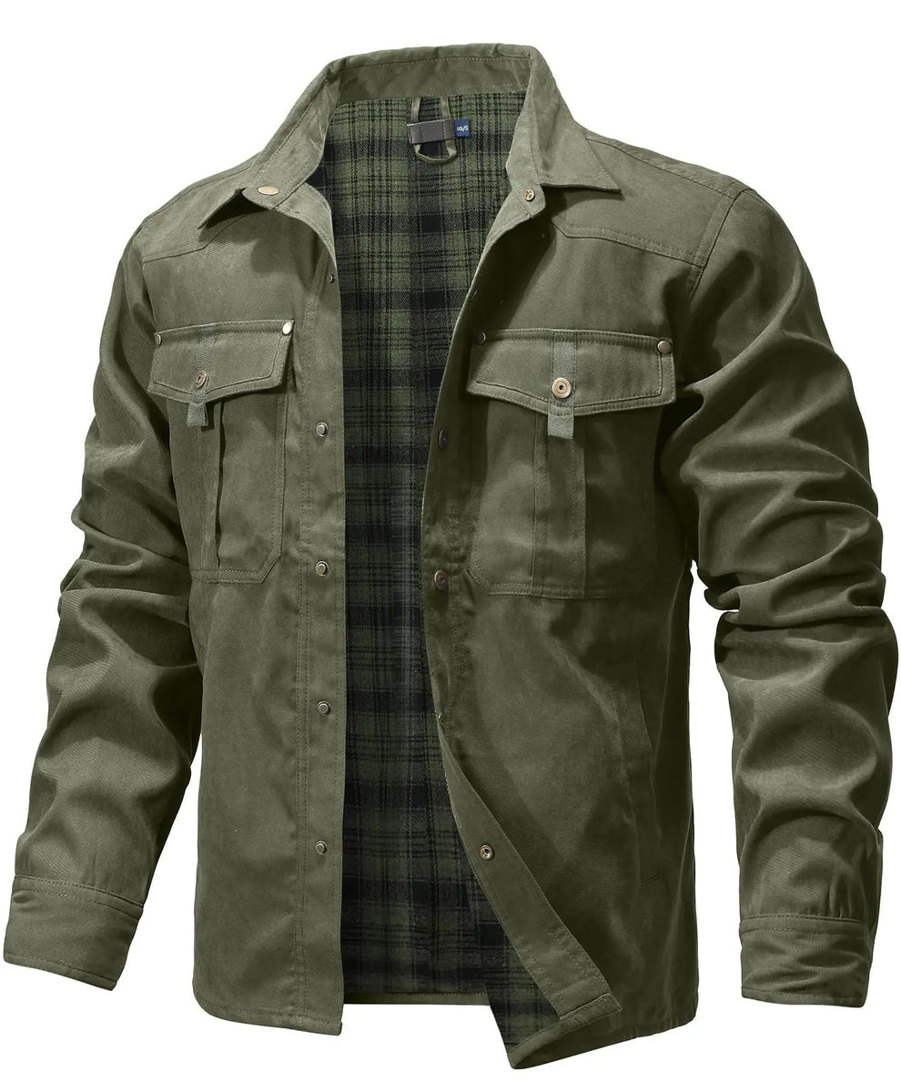 Hartmundius | Camisa de Overshirt con Cierre a Presión
