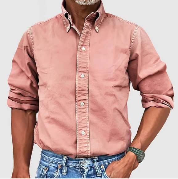 Nico | Camisa Informal De Manga Larga Con Cuello Abotonado