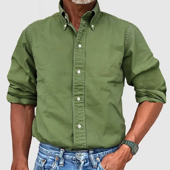 Nico | Camisa Informal De Manga Larga Con Cuello Abotonado
