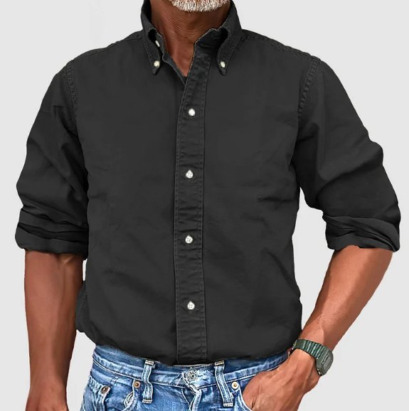 Nico | Camisa Informal De Manga Larga Con Cuello Abotonado