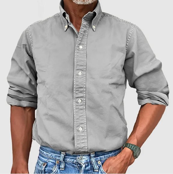 Nico | Camisa Informal De Manga Larga Con Cuello Abotonado