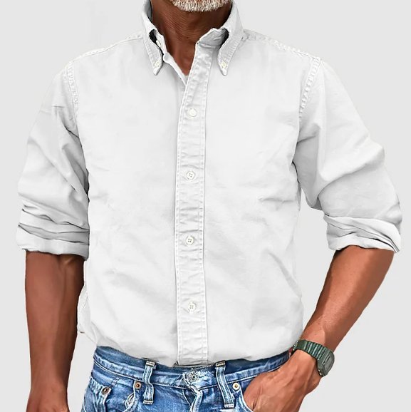 Nico | Camisa Informal De Manga Larga Con Cuello Abotonado