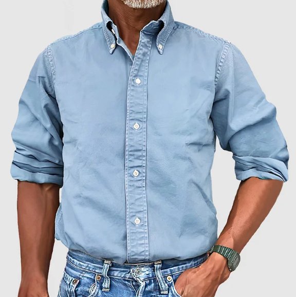 Nico | Camisa Informal De Manga Larga Con Cuello Abotonado