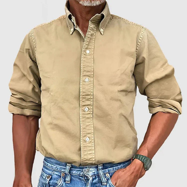 Nico | Camisa Informal De Manga Larga Con Cuello Abotonado