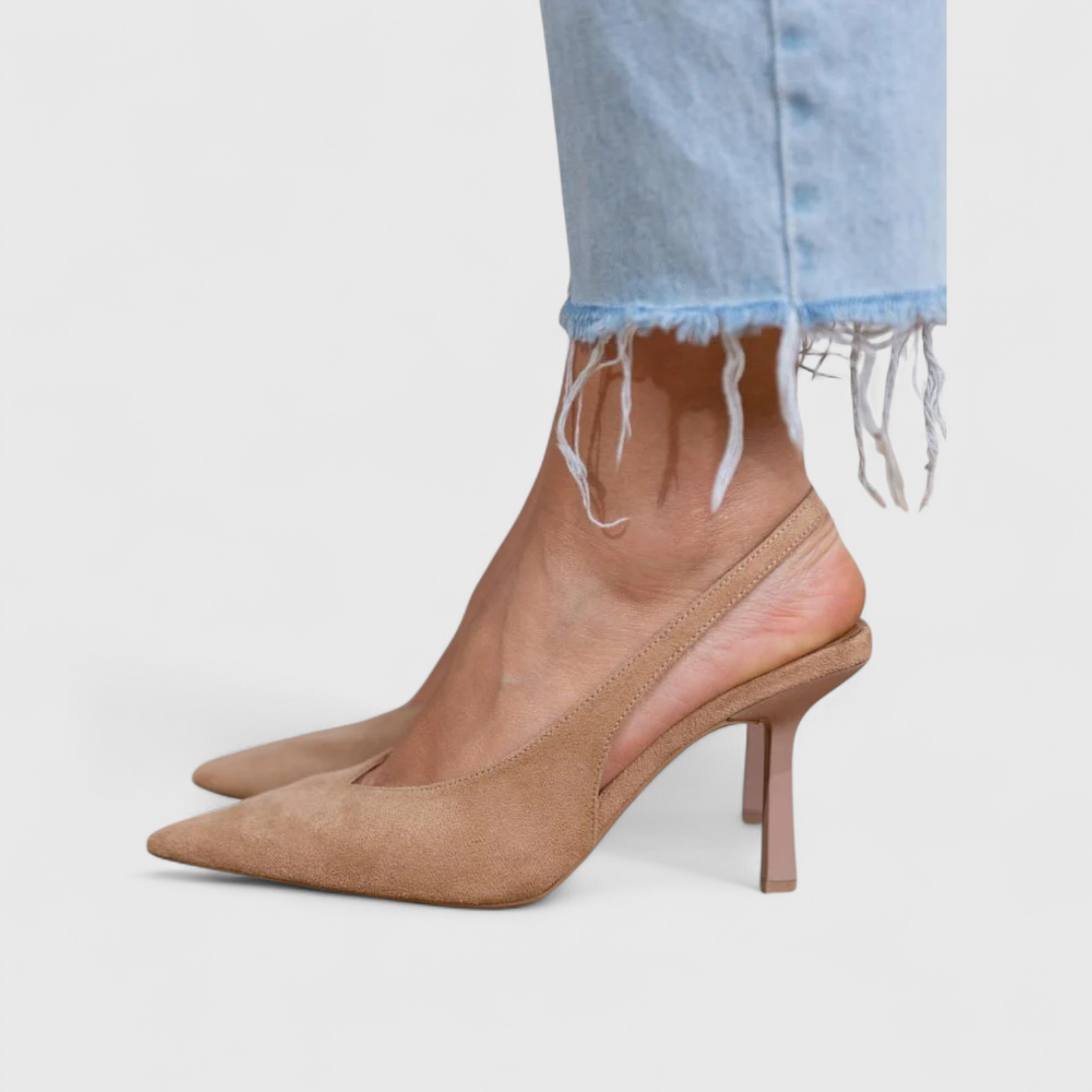 Aniya - Zapatos de Tacón Alto Con Punta Afilada y Talón Abierto