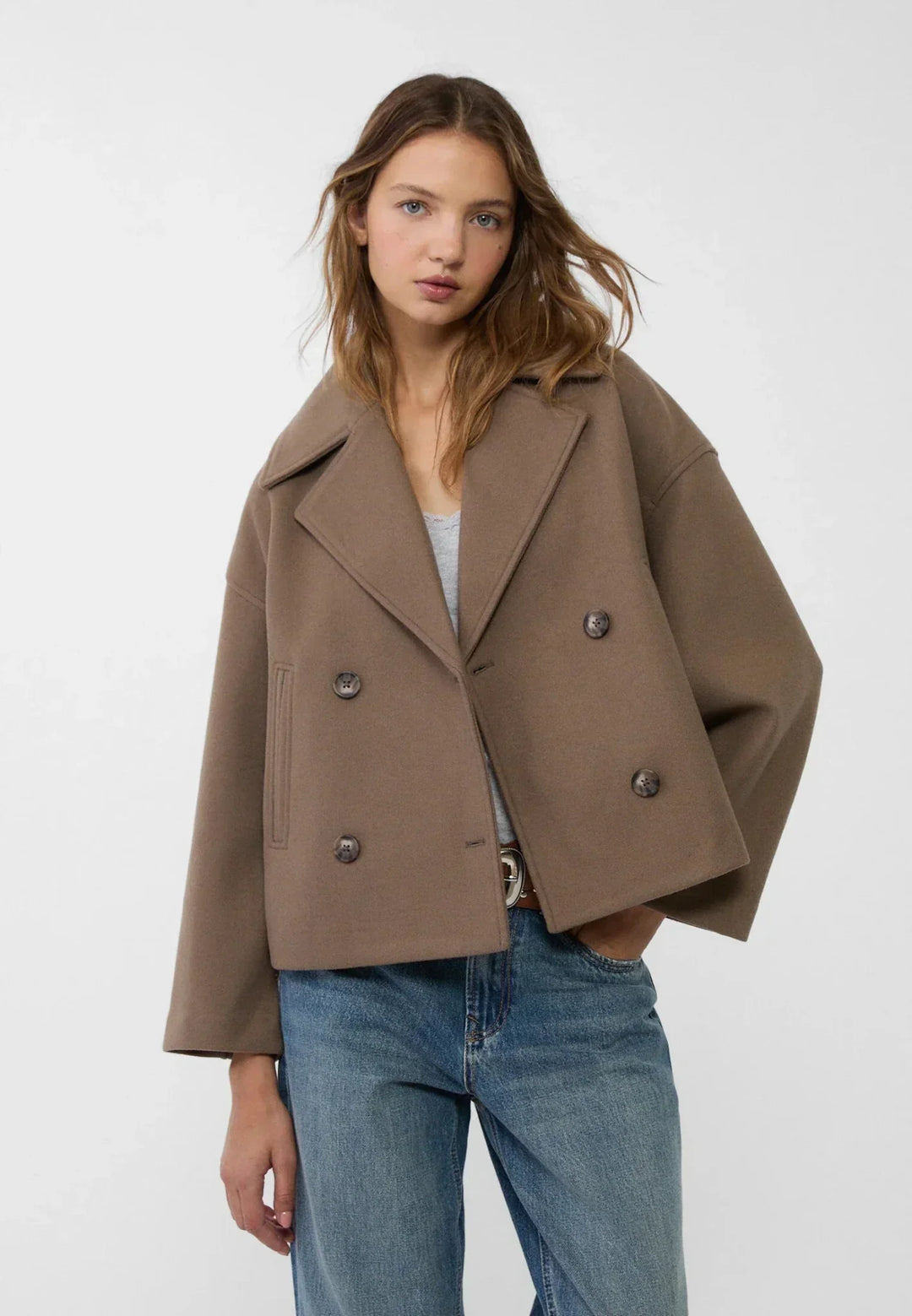 Rachel | Chaqueta Doble Botonadura con Solapas Anchas