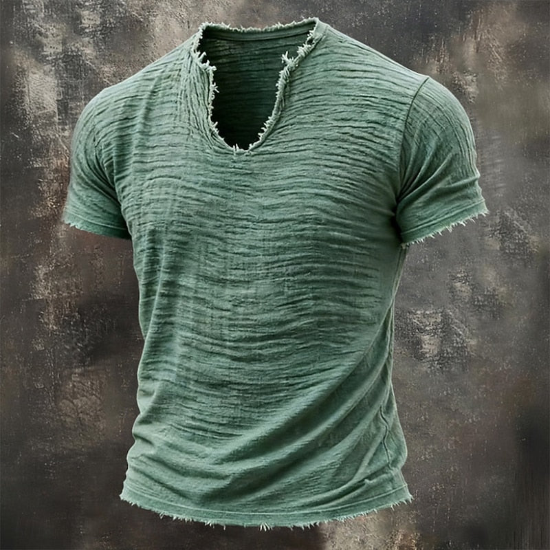 Pavel | Camiseta V Con Bordes Sin Rematar