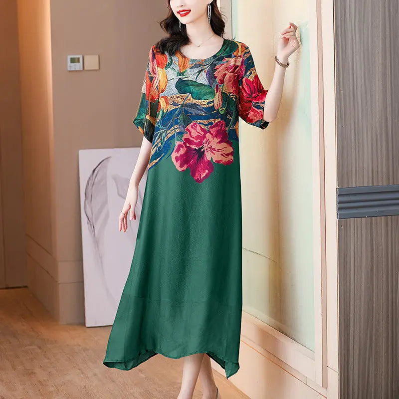 Debby | Vestido Recto midi con Estampado Floral