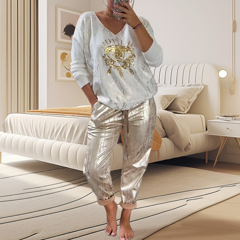 Ashley | Conjunto De Dos Piezas Con Lentejuelas