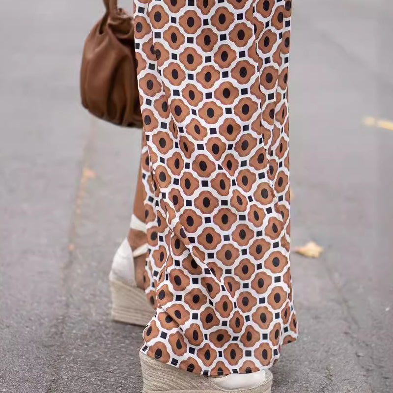 Henar | Vestido Largo Con Escote V Estampado