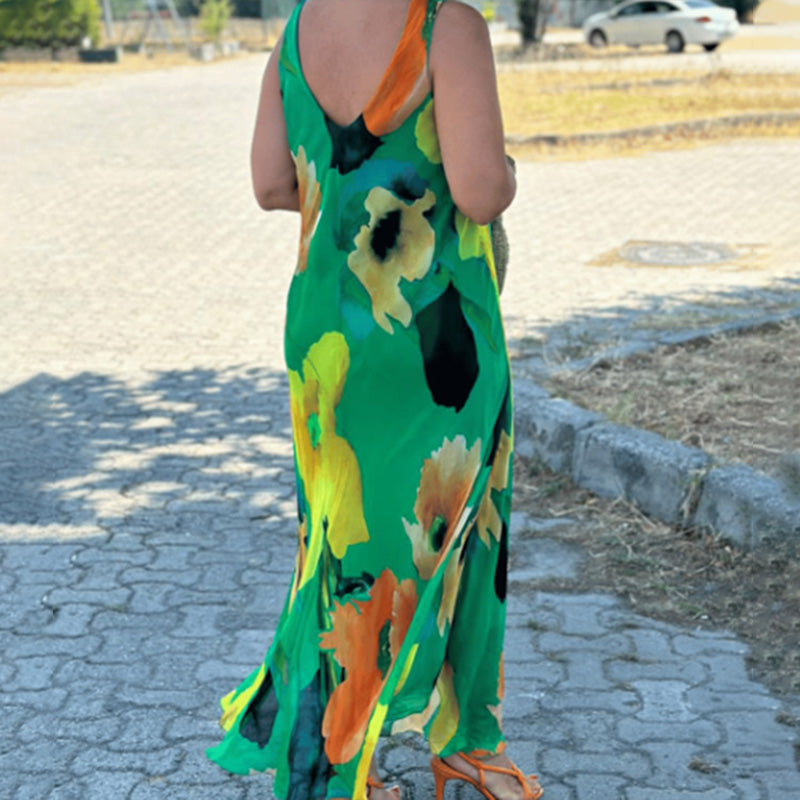 Marjo | Vestido Maxi Floral Sin Mangas Estampado