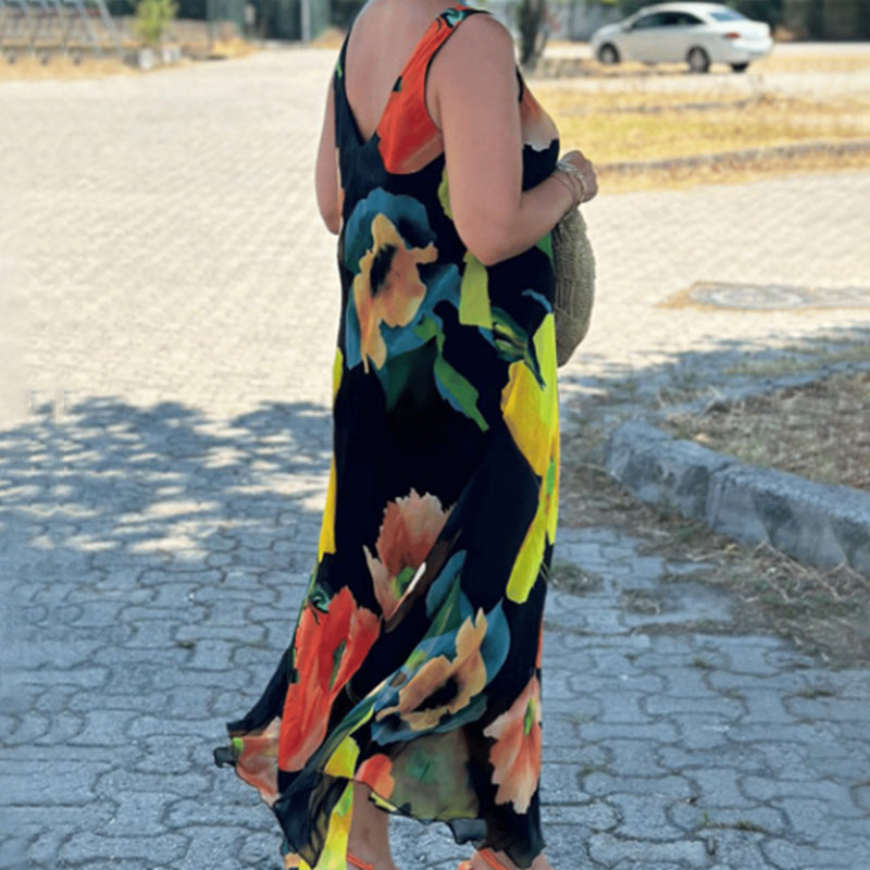 Marjo | Vestido Maxi Floral Sin Mangas Estampado