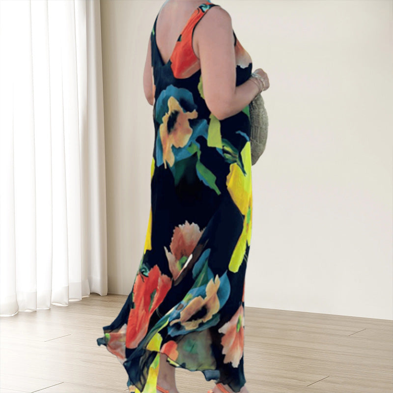 Marjo | Vestido Maxi Floral Sin Mangas Estampado