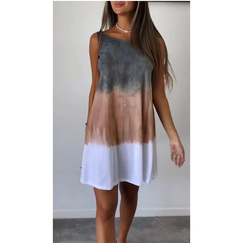 Pamela | Vestido Mini Sin Mangas Degradado