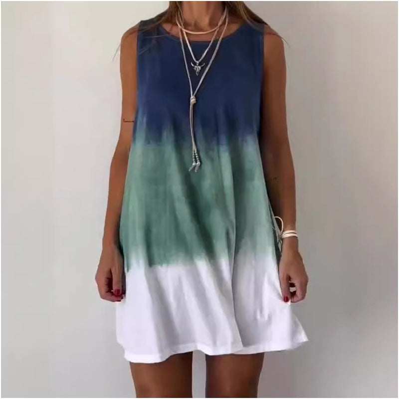Pamela | Vestido Mini Sin Mangas Degradado