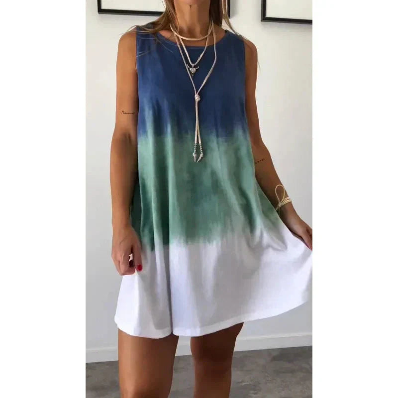 Pamela | Vestido Mini Sin Mangas Degradado