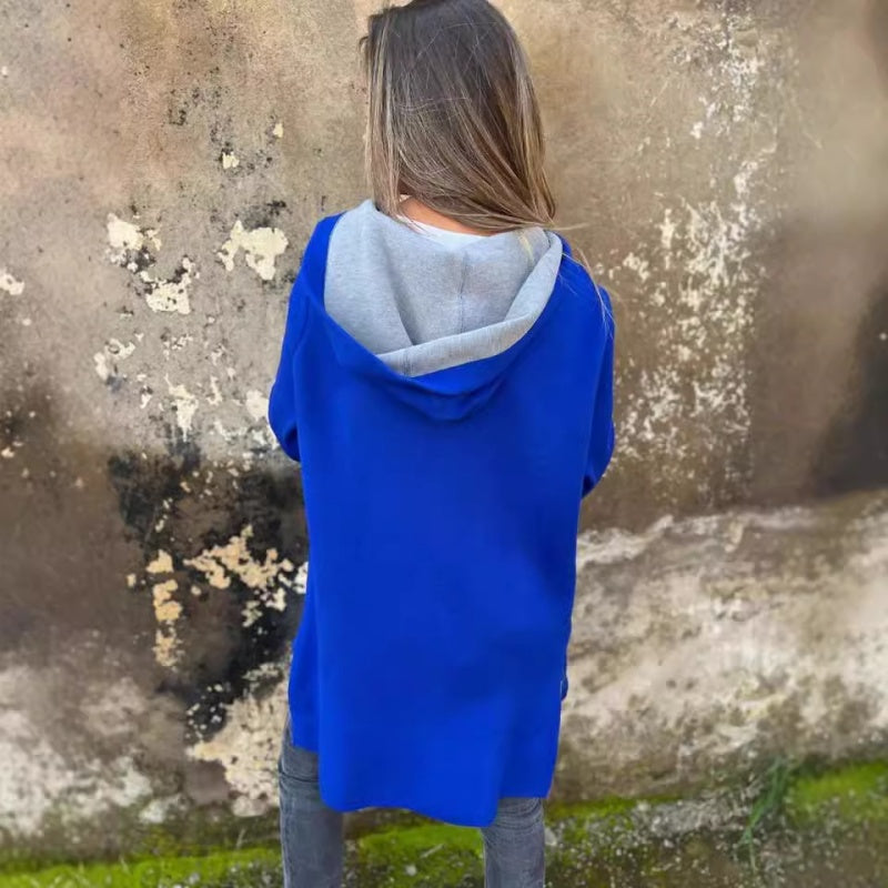 Karletta | Chaqueta Larga con Capucha y Frente Abierto