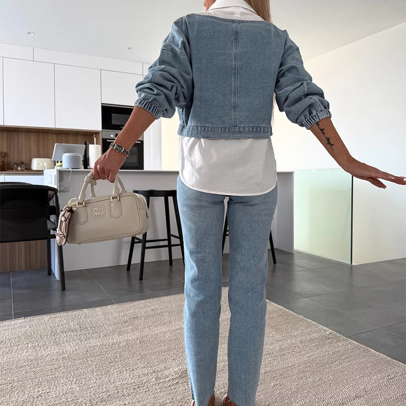 Nadira | Conjunto Vaquero de Manga Larga y Pantalón