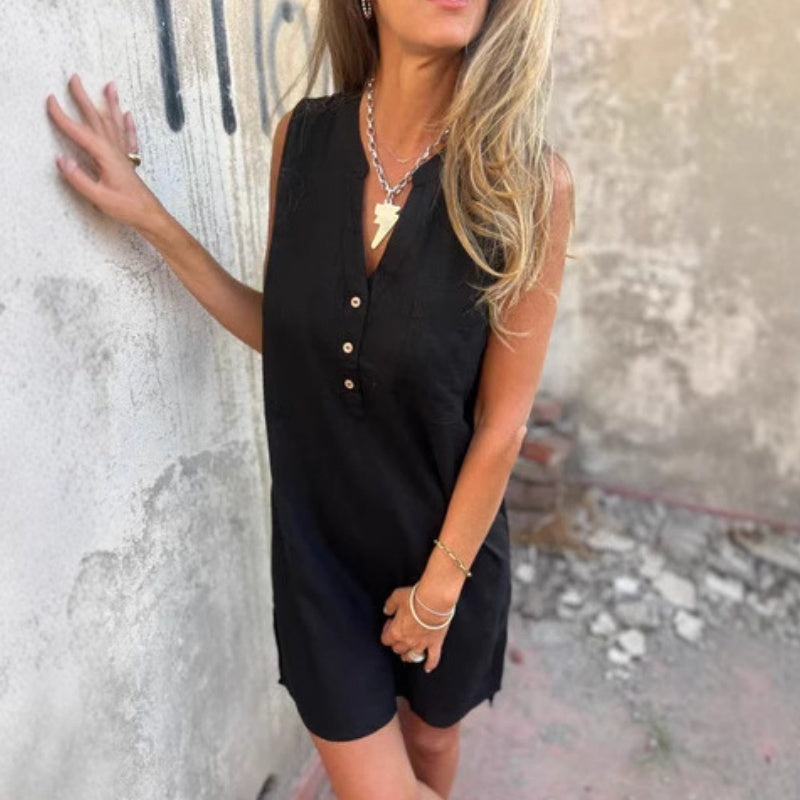 Paula | Vestido Sin Mangas con Escote en V
