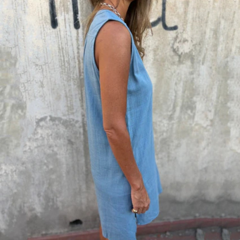 Paula | Vestido Sin Mangas con Escote en V