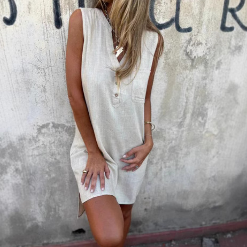 Paula | Vestido Sin Mangas con Escote en V