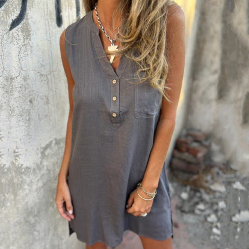 Paula | Vestido Sin Mangas con Escote en V
