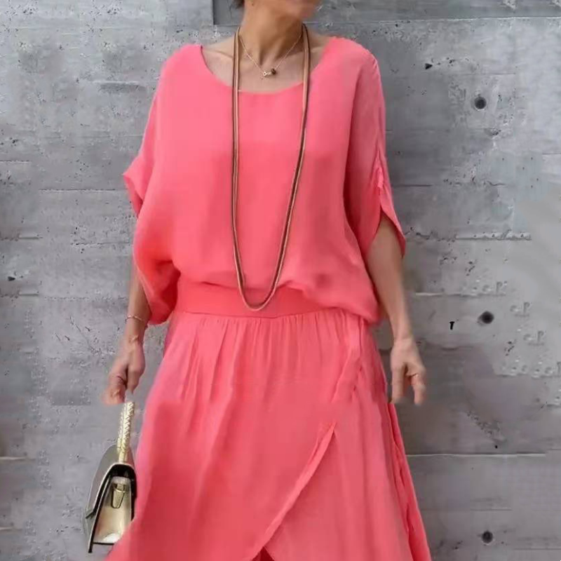 Alyson | Conjunto Dos Piezas Chiffon Manga Suelta