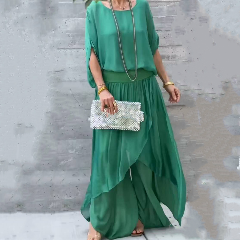 Alyson | Conjunto Dos Piezas Chiffon Manga Suelta