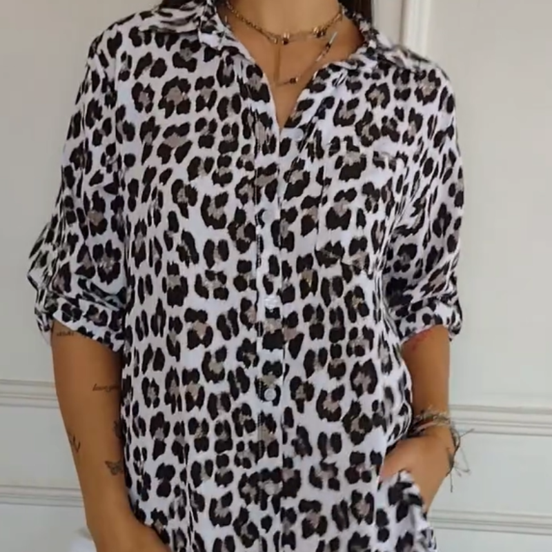 Henrietta | Camisa Estampado Leopardo con Botones