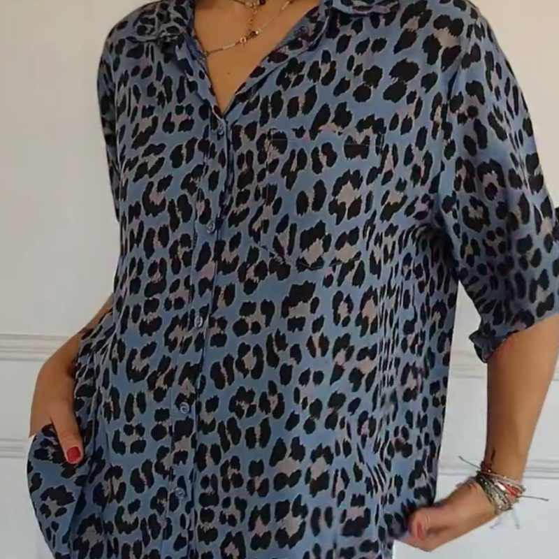 Henrietta | Camisa Estampado Leopardo con Botones