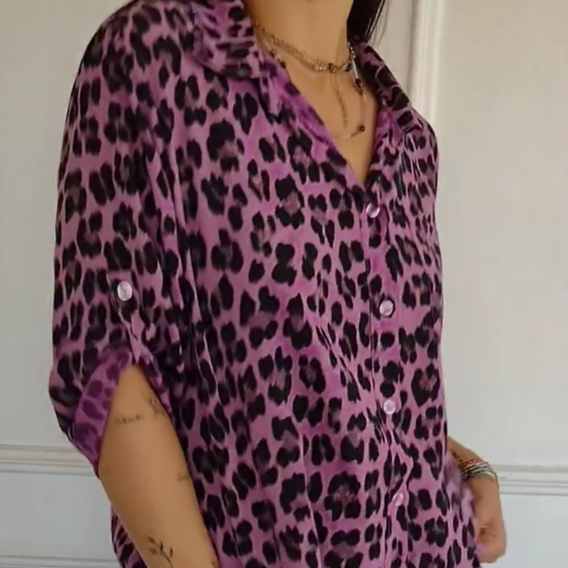 Henrietta | Camisa Estampado Leopardo con Botones