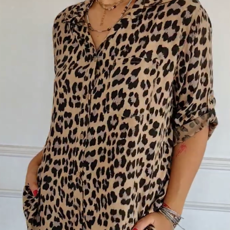 Henrietta | Camisa Estampado Leopardo con Botones