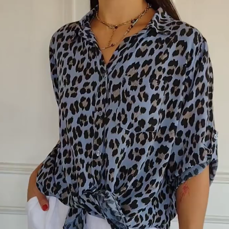 Henrietta | Camisa Estampado Leopardo con Botones