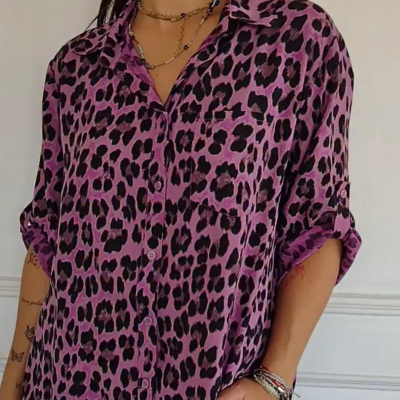 Henrietta | Camisa Estampado Leopardo con Botones