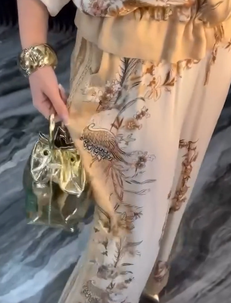 Sunmi | Conjunto De Dos Piezas Con Estampado Floral Y Cremallera Frontal