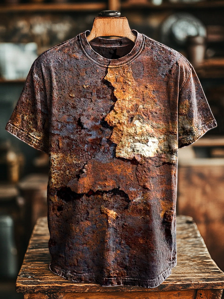 Francken | Camiseta con Estampado Gráfico Efecto Oxido