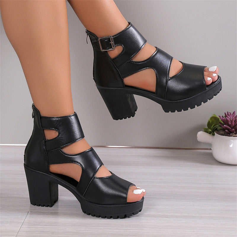 Valasia | Sandalias De Tacón Con Aberturas