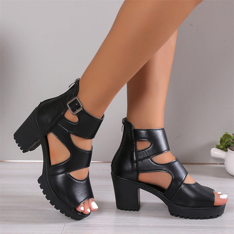 Valasia | Sandalias De Tacón Con Aberturas