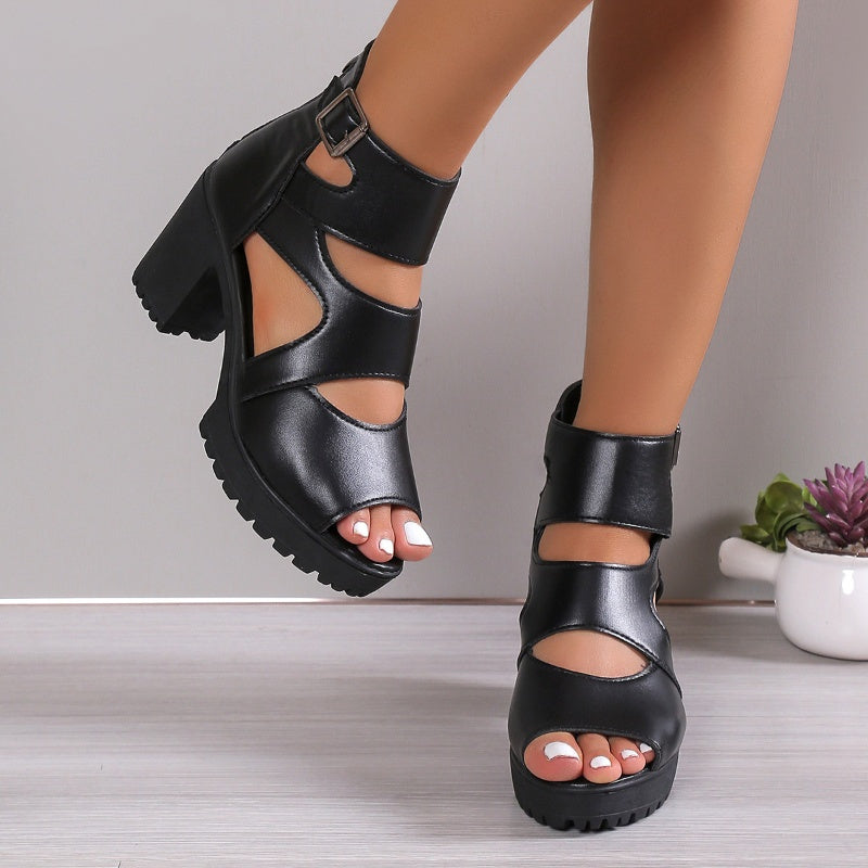Valasia | Sandalias De Tacón Con Aberturas
