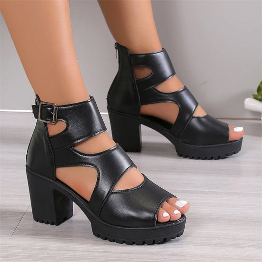 Valasia | Sandalias De Tacón Con Aberturas