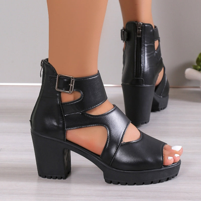Valasia | Sandalias De Tacón Con Aberturas