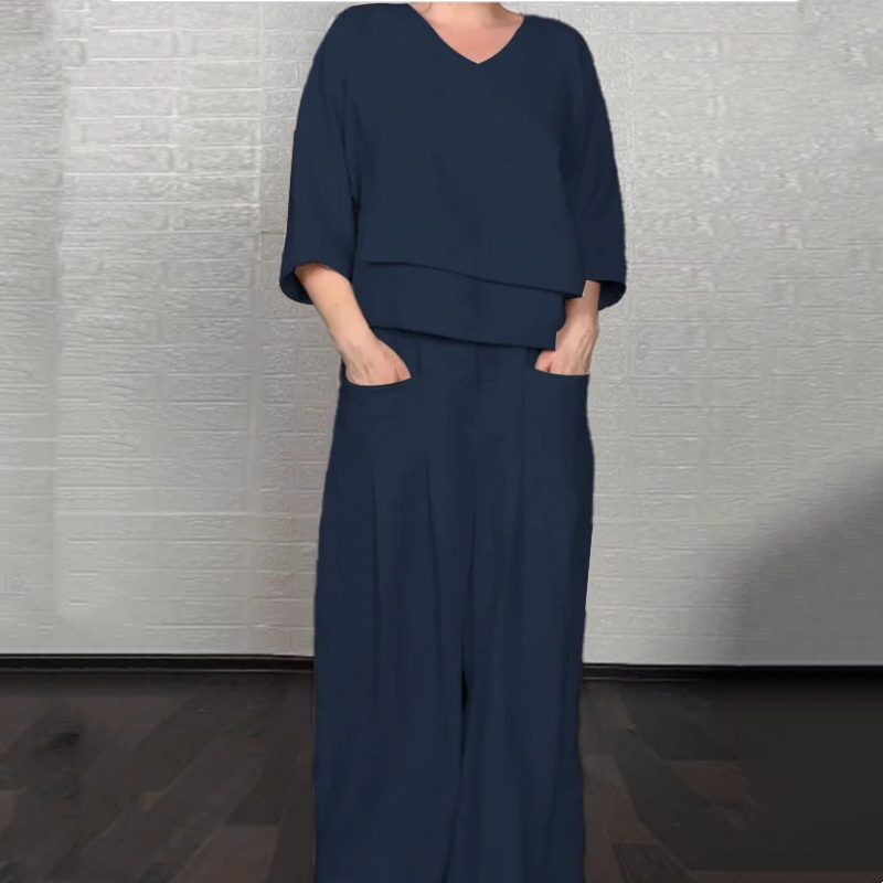 Ginevra | Conjunto Dos Piezas Pantalón Ancho