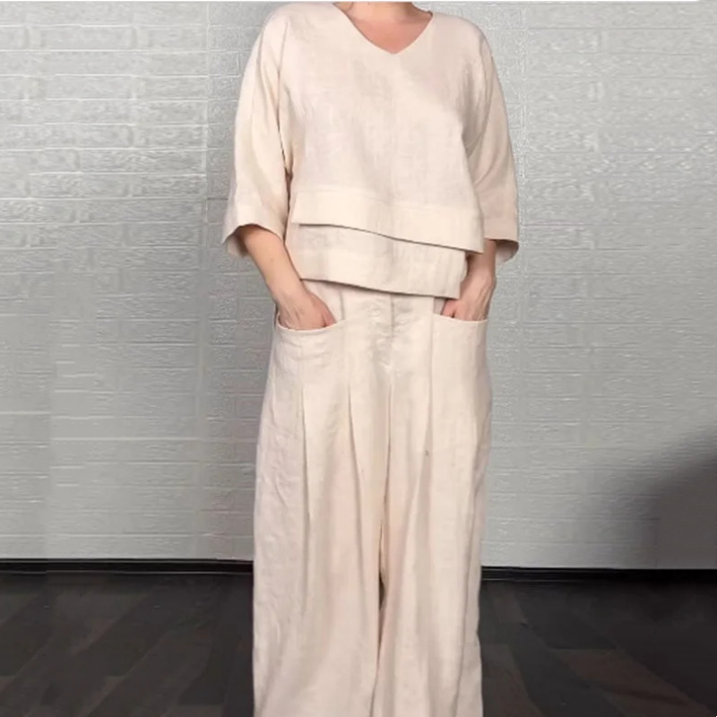 Ginevra | Conjunto Dos Piezas Pantalón Ancho