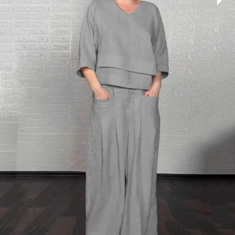 Ginevra | Conjunto Dos Piezas Pantalón Ancho